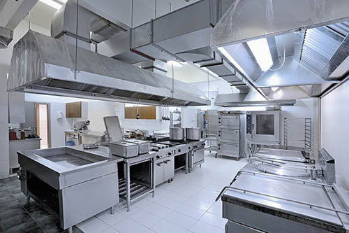 Commercial kitchen gas installations