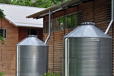 Rainwater collection tanks